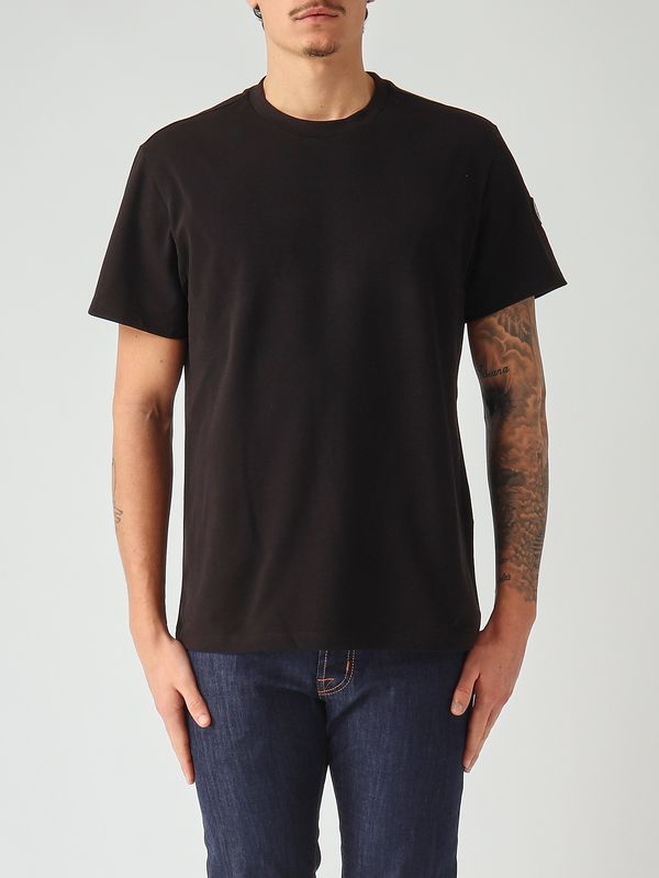 Herren-T-Shirt aus Baumwollpiqué Schwarz Colmar