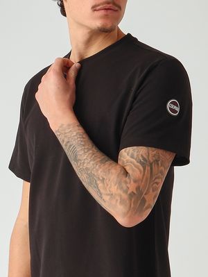 4. Men's piqué cotton T-shirt Black
