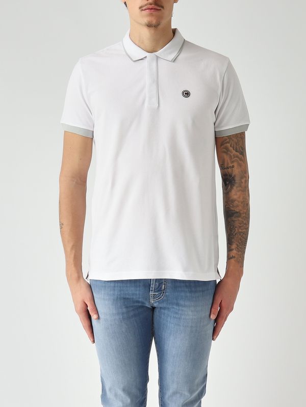 Herren-Poloshirt aus Stretch-Baumwollpiqué Weiß Colmar