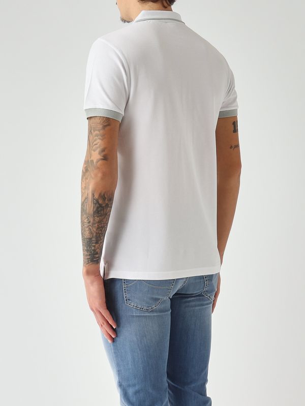 3. Herren-Poloshirt aus Stretch-Baumwollpiqué Weiß Colmar 76874sh