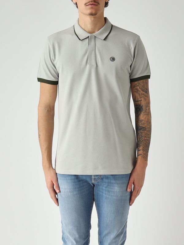 Herren-Poloshirt aus Stretch-Baumwollpiqué Aluminium Colmar