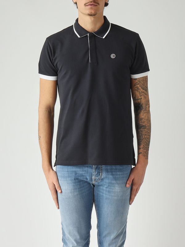 Herren-Poloshirt aus Stretch-Baumwollpiqué Marineblau Colmar
