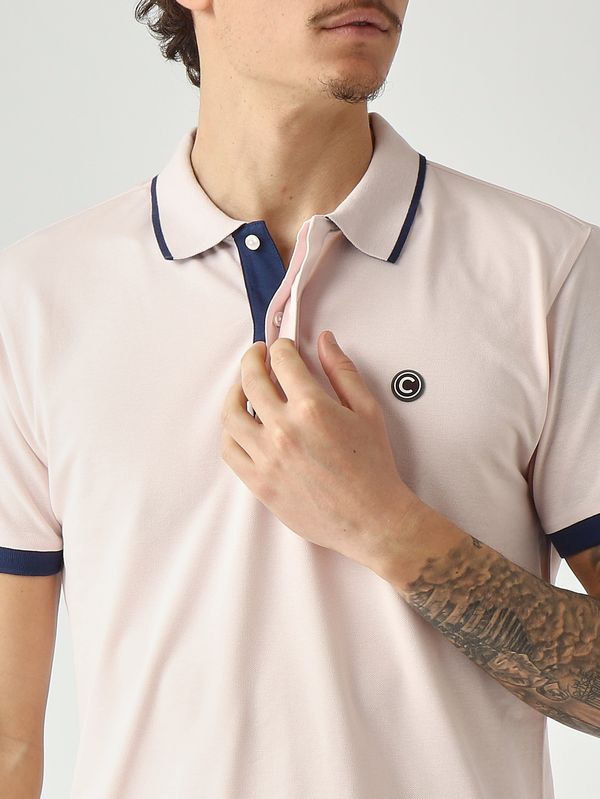4. Men's stretch cotton piqué polo Light Pink Colmar 76874sh