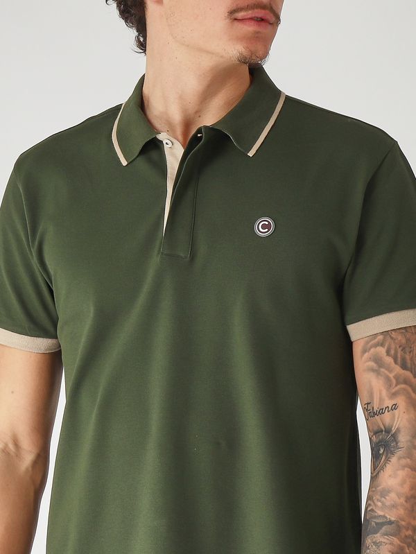 4. Polo para hombre de piqué de algodón elástico Verde Bosque Colmar 76874sh
