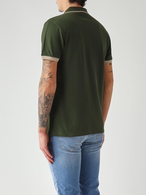 3. Polo para hombre de piqué de algodón elástico Verde Bosque Colmar 76874sh
