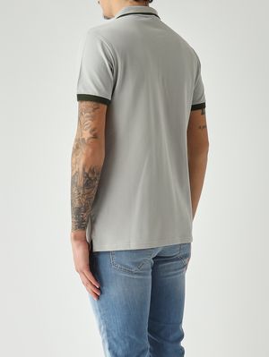 3. Men's stretch cotton piqué polo Aluminum