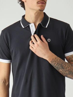 4. Herren-Poloshirt aus Stretch-Baumwollpiqué Marineblau