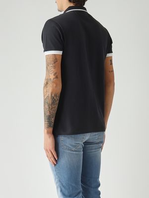 3. Herren-Poloshirt aus Stretch-Baumwollpiqué Marineblau