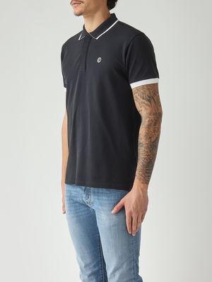 2. Herren-Poloshirt aus Stretch-Baumwollpiqué Marineblau