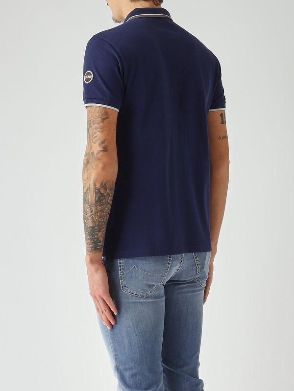 3. Polo de hombre de algodón piqué elástico Azul real Colmar 7659n4sh
