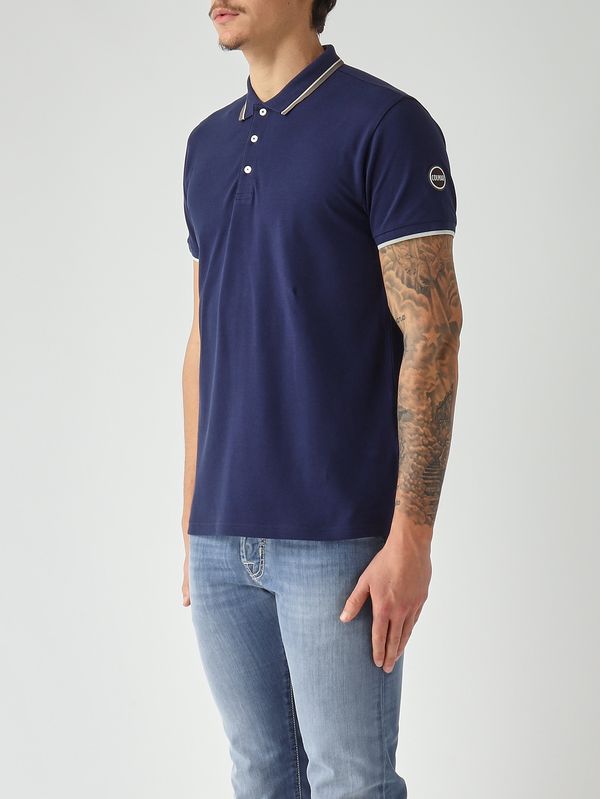 2. Polo de hombre de algodón piqué elástico Azul real Colmar 7659n4sh