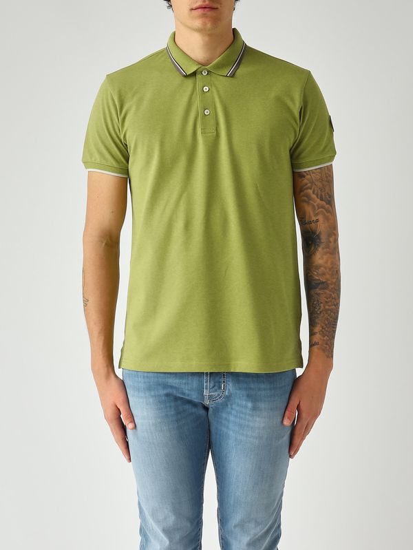 Herren-Poloshirt aus Stretch-Baumwollpiqué Pistazie Colmar