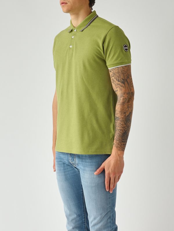 2. Herren-Poloshirt aus Stretch-Baumwollpiqué Pistazie Colmar 7659n4sh