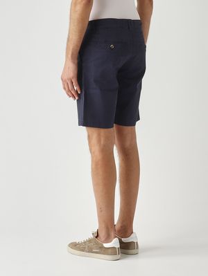 3. Bermudas de hombre de algodón elástico Azul marino