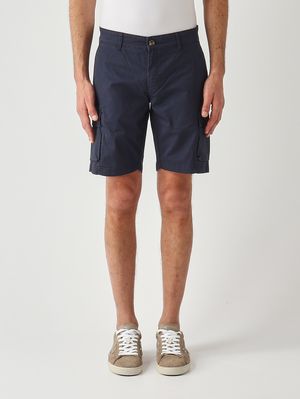 1. Bermudas de hombre de algodón elástico Azul marino