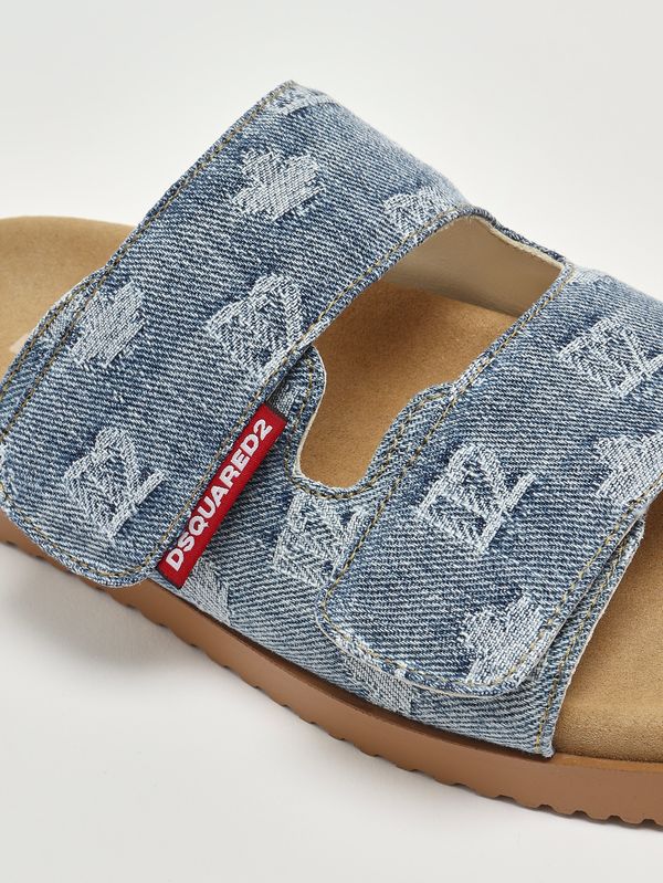 5. Sandale en denim de coton pour homme Denim clair Dsquared2 fsm008710108752