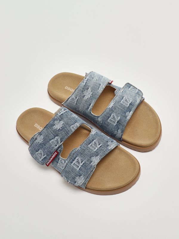 2. Sandale en denim de coton pour homme Denim clair Dsquared2 fsm008710108752