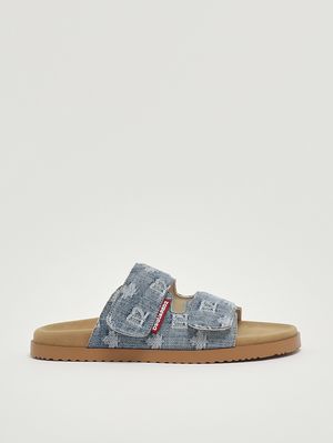 1. Sandale en denim de coton pour homme Denim clair