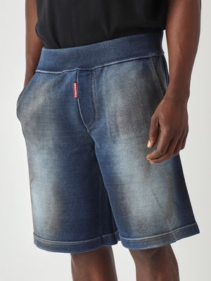 5. Herren-Shorts aus Baumwollstrick Denimblau