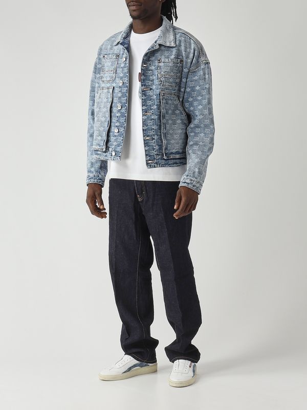 3. Herrenjacke aus Baumwoll-Denim Helles Denim Dsquared2 s74am1687d30023