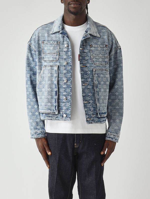 2. Herrenjacke aus Baumwoll-Denim Helles Denim Dsquared2 s74am1687d30023