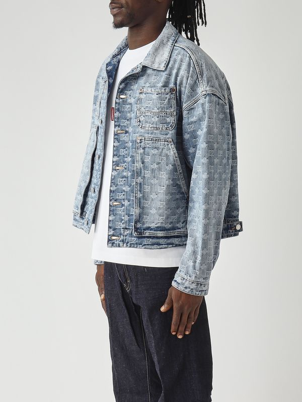 4. Herrenjacke aus Baumwoll-Denim Helles Denim Dsquared2 s74am1687d30023
