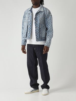 3. Herrenjacke aus Baumwoll-Denim Helles Denim