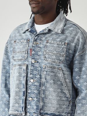 6. Herrenjacke aus Baumwoll-Denim Helles Denim