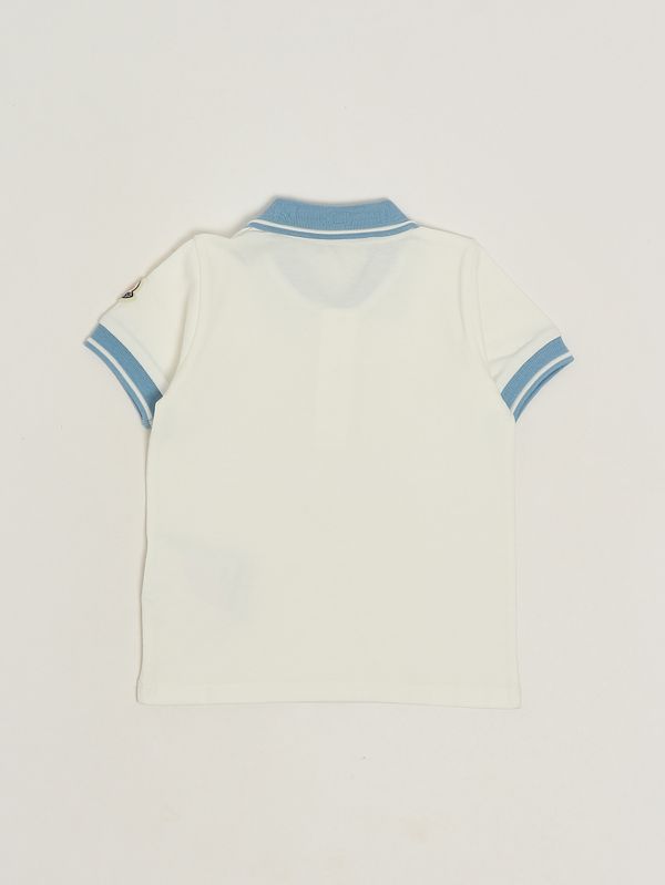 2. Boys' stretch cotton polo shirt White Moncler l19518a000018496f