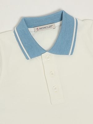 3. Boys' stretch cotton polo shirt White