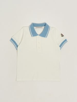 1. Boys' stretch cotton polo shirt White
