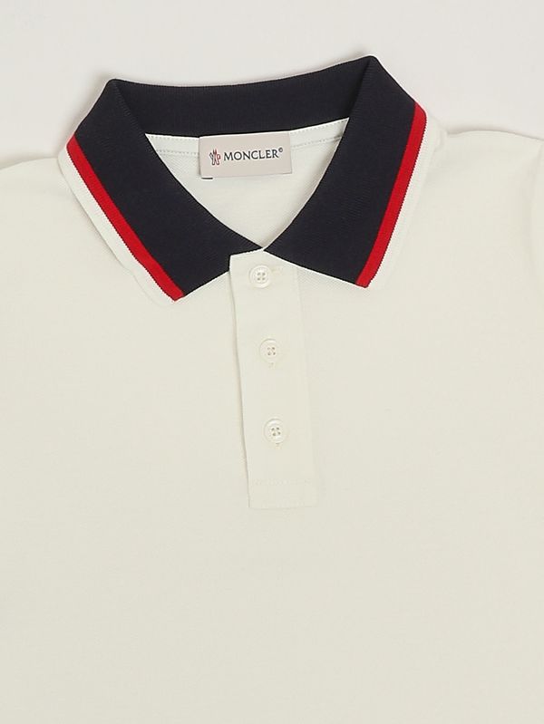 3. Boys' cotton polo shirt White Moncler l19548a000038496w