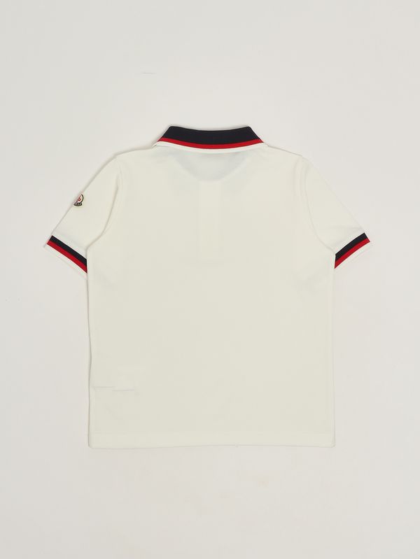 2. Boys' cotton polo shirt White Moncler l19548a000038496w