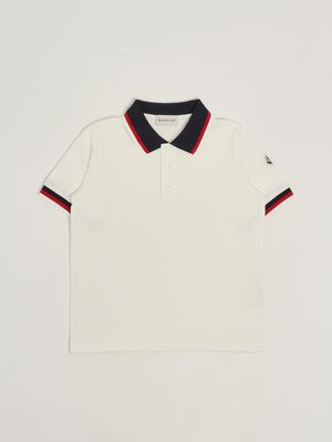 1. Boys' cotton polo shirt White