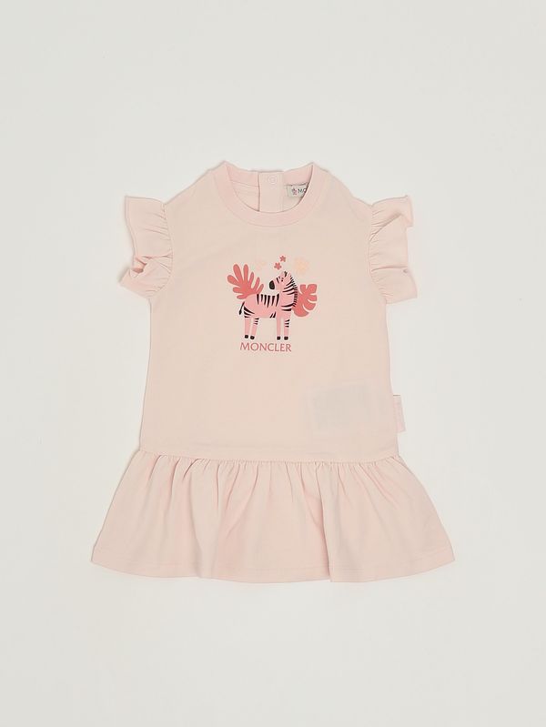 1. Robe bébé fille en coton extensible Rose Moncler l19518i0000289aum