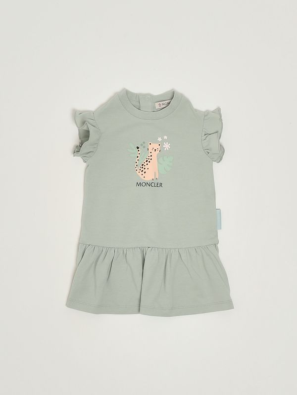Vestido para recién nacida de algodón elástico Salvia Moncler