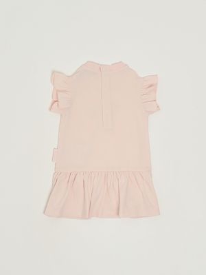 2. Robe bébé fille en coton extensible Rose