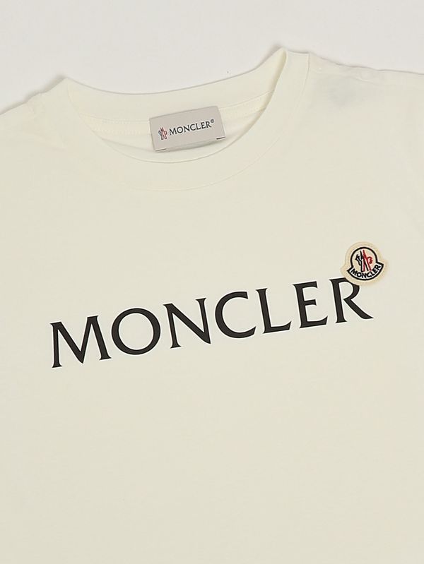 3. T-shirt en coton pour garçon Blanc Moncler l19548c0001089afv