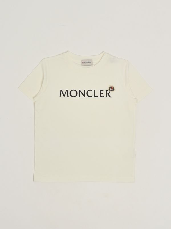 T-shirt en coton pour garçon Blanc Moncler