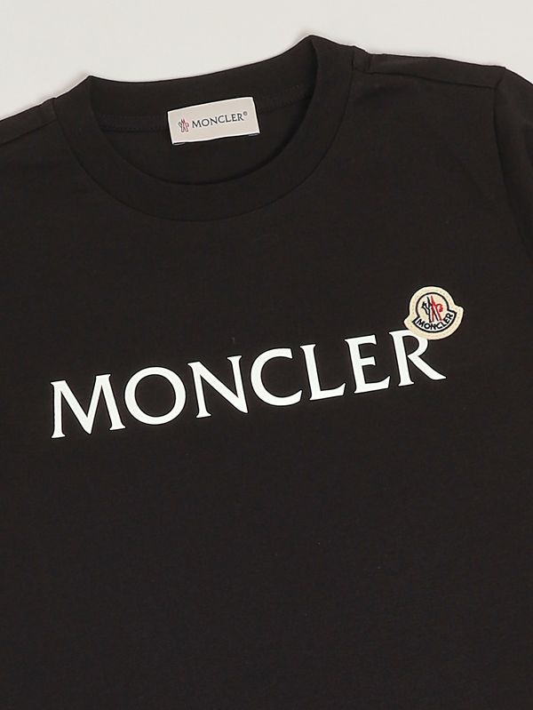 3. T-shirt en coton pour garçon Noir Moncler l19548c0001089afv