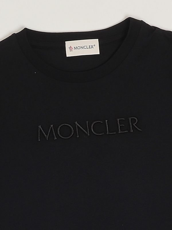 3. Baumwoll-T-Shirt für Mädchen Schwarz Moncler l19548c0000989at9