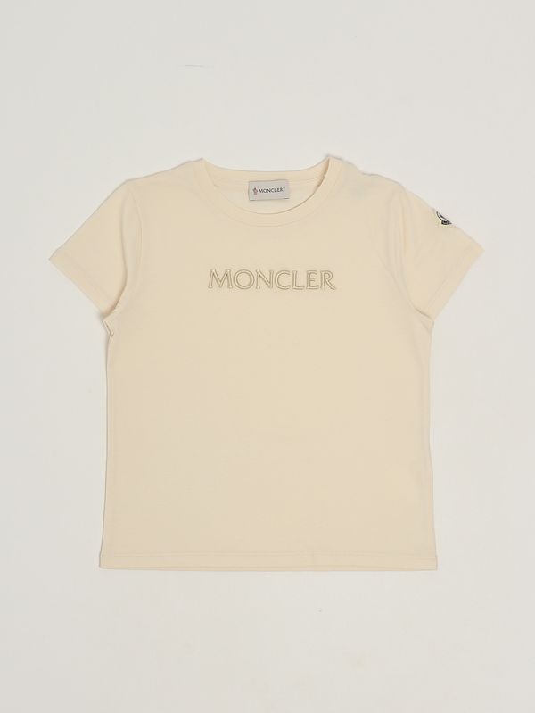 1. Baumwoll-T-Shirt für Mädchen Creme Moncler l19548c0000989at9