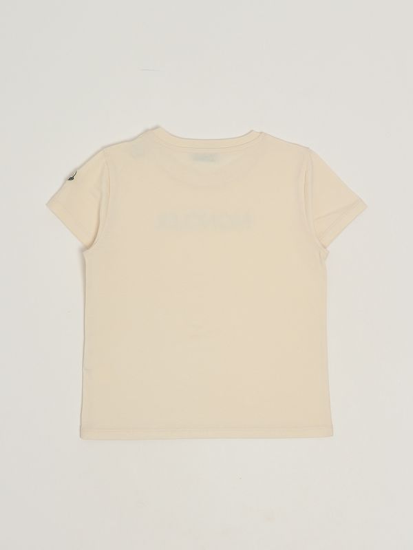 2. Baumwoll-T-Shirt für Mädchen Creme Moncler l19548c0000989at9