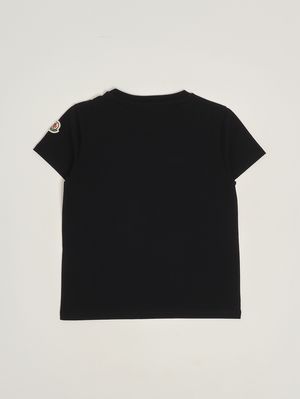 2. Baumwoll-T-Shirt für Mädchen Schwarz