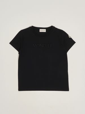 1. Baumwoll-T-Shirt für Mädchen Schwarz