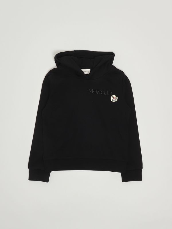 1. Mädchen-Sweatshirt aus Baumwolle Schwarz Moncler l19548g0001189akm