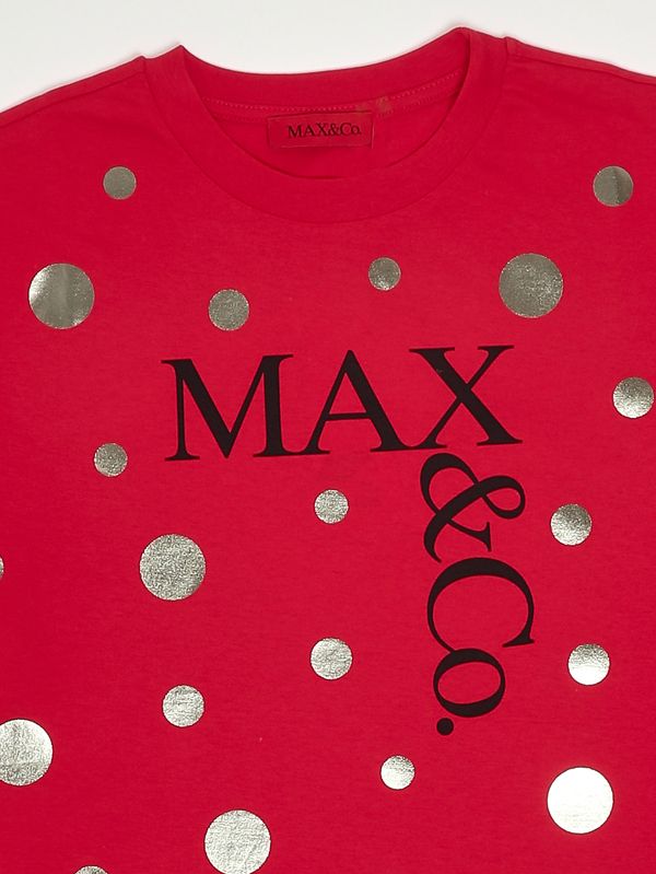 3. Mädchen-T-Shirt aus Baumwolle Rot Max & Co. KID mx0289mx057