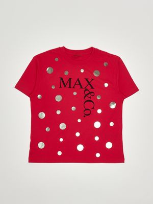 1. Mädchen-T-Shirt aus Baumwolle Rot