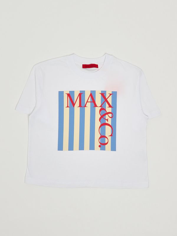 1. Girls' cotton T-shirt White Max & Co. KID mx0287mx057