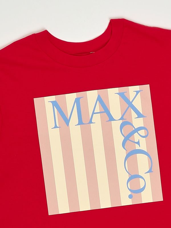 3. Mädchen-T-Shirt aus Baumwolle Rot Max & Co. KID mx0287mx057